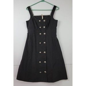 Maeve dress womens size 8 sleeveless grey sleeveless button down pockets sheath